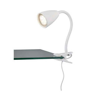 Biela stolová lampa s klipom (výška 20 cm) Wanda – Trio vyobraziť
