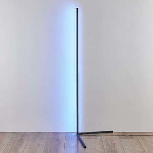 Čierna LED stojacia lampa (výška 141 cm) Level – Trio vyobraziť