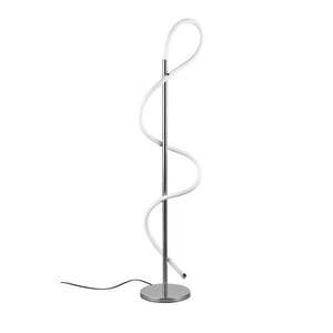 LED stojacia lampa v lesklo striebornej farbe (výška 135 cm) Argos – Trio vyobraziť