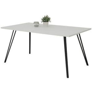 Jedálenský stôl Mária 160x90 cm, matný biely% vyobraziť