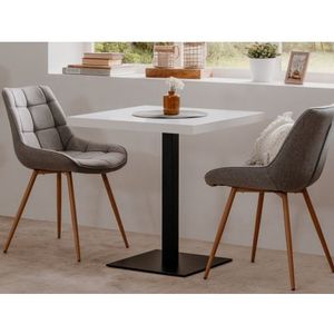 Jedálenský stôl Quadrato 70x70 cm, biely/čierny% vyobraziť
