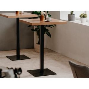 Barový stôl Quadrato 70x70 cm, dub artisan/černý% vyobraziť