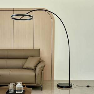 Lucande Lucande Yekta oblúková LED lampa, stepdim, čierna vyobraziť