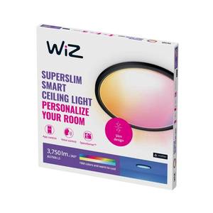 WiZ WiZ SuperSlim stropné LED svetlo RGBW Ø54cm čierna vyobraziť