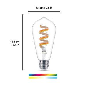 WiZ WiZ ST64 LED filament žiarovka WiFi E27 6, 3W RGBW vyobraziť