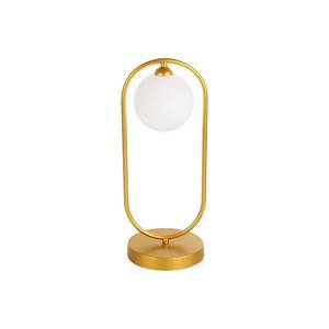 Viokef Stolová lampa Fancy so skleneným tienidlom, zlatá vyobraziť