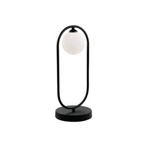 Viokef Stolová lampa Fancy so skleneným tienidlom, čierna vyobraziť
