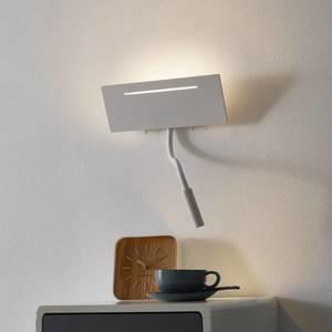 ACB ILUMINACIÓN Ariel – biele nástenné LED s lampou na čítanie vyobraziť