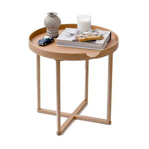 Odkladací stolík z dubového dreva s odnímateľnou doskou Wireworks Damieh, 45 × 45 cm vyobraziť