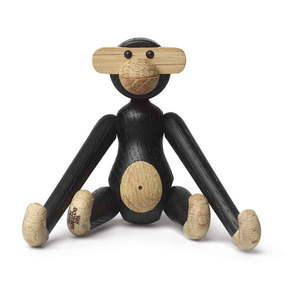 Soška z masívneho dubového dreva Kay Bojesen Denmark Monkey Hanging vyobraziť