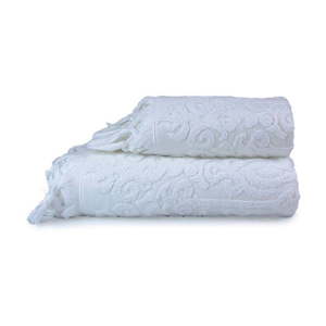 Biele bavlnené uteráky a osušky v súprave 2 ks Kilim – Foutastic vyobraziť