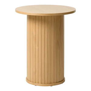 Okrúhly odkladací stolík v dekore duba ø 50 cm Nola – Unique Furniture vyobraziť