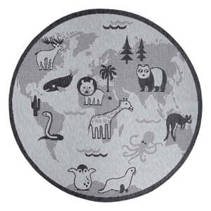 Sivý okrúhly koberec ø 120 cm Animal World – Hanse Home vyobraziť