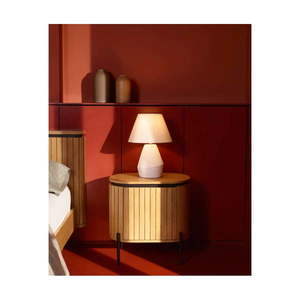 Biela stolová lampa s textilným tienidlom (výška 43 cm) Noara - Kave Home vyobraziť