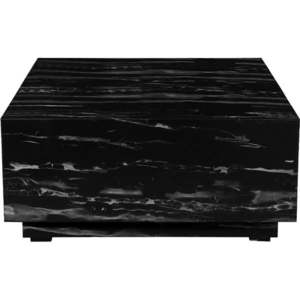 Čierny konferenčný stolík v dekore mramoru 100x100 cm Vito - Støraa vyobraziť