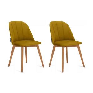 Konsimo Sp. z o.o. Sp. k. Jedálenská stolička RIFO 86x48 cm žltá/buk vyobraziť