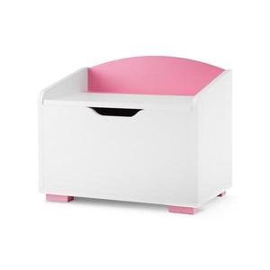 Konsimo Sp. z o.o. Sp. k. Detský úložný kontajner PABIS 50x60 cm biela/ružová vyobraziť