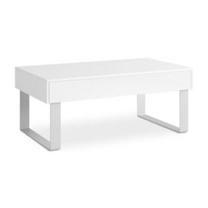 Konsimo Sp. z o.o. Sp. k. Konferenčný stolík PAVO 45x110 cm lesklá biela vyobraziť