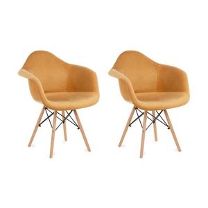 Konsimo Sp. z o.o. Sp. k. SADA 2x Jedálenská stolička NEREA 80x60, 5 cm žltá/buk vyobraziť