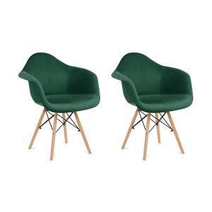 Konsimo Sp. z o.o. Sp. k. SADA 2x Jedálenská stolička NEREA 80x60, 5 cm zelená/buk vyobraziť