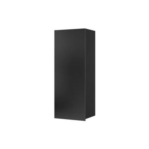 Konsimo Sp. z o.o. Sp. k. Nástenná skrinka PAVO 117x45 cm lesklá čierna/matná čierna vyobraziť