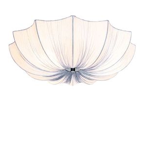 Dizajnové stropné svietidlo sivá hodvábna 52 cm 3-svetlá - Plu vyobraziť