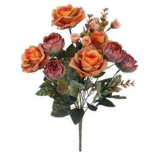 Ruže v pugete, oranžová, 26 x 36 cm vyobraziť