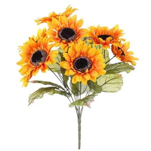 Slnečnica v pugete, 8 kvetov, 40 x 43 cm vyobraziť
