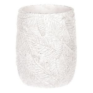 Váza betónová - motív ihličia, bielo-strieborné. vyobraziť