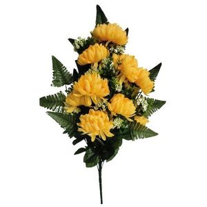Umelá dekoratívna kytica Chryzantéma, žltá, výška 60 cm vyobraziť