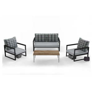 Sivá záhradná lounge súprava pre 4 osoby – Floriane Garden vyobraziť
