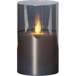 Sivá LED vosková sviečka v skle Star Trading M-Twinkle, výška 12, 5 cm vyobraziť