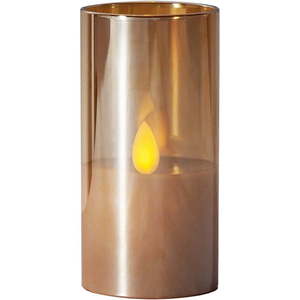 Oranžová LED vosková sviečka v skle Star Trading M-Twinkle, výška 10 cm vyobraziť
