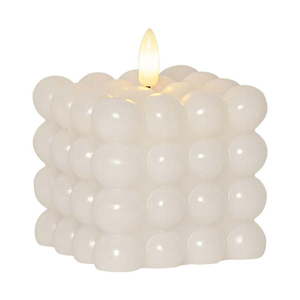 Biela vosková LED sviečka Star Trading Flamme Dot, výška 9, 5 cm vyobraziť