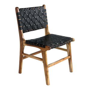 Čierno–hnedé jedálenské stoličky z teakového dreva v súprave 2 ks Perugia – House Nordic vyobraziť