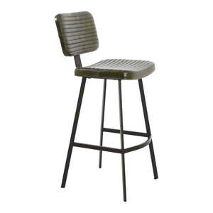 Khaki kožená barová stolička 103 cm Masana - Light & Living vyobraziť