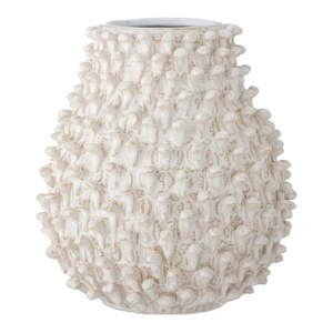Krémová ručne vyrobená váza z kameniny Spikey – Bloomingville vyobraziť