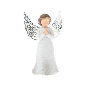 Dekoračná soška Anjel modliaci sa 12 cm, biely% vyobraziť