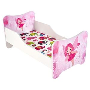 Sconto Detská posteľ s matracom HOPPY ružová/biela, 70x140 cm vyobraziť