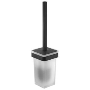 Gedy - SAMOA WC kefa závesna, mliečne sklo, čierny mat A83314 vyobraziť