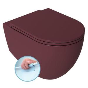 ISVEA - INFINITY závesná WC misa, Rimless, 36, 5x53cm, Matná maroon Red 10NF02001-2R vyobraziť