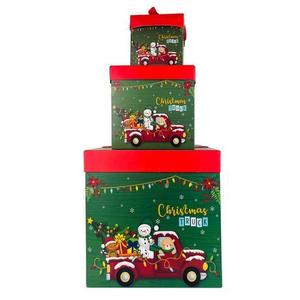 TORO Darčeková krabička so stuhou TORO set 3ks zelené vianoce vyobraziť