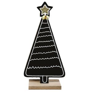 Dřevěná dekorace vánoční stromeček černá vyobraziť