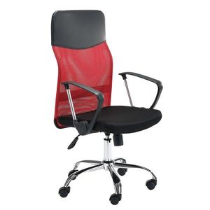 Kancelářská židle FULL na kolečkách červená/černá vyobraziť