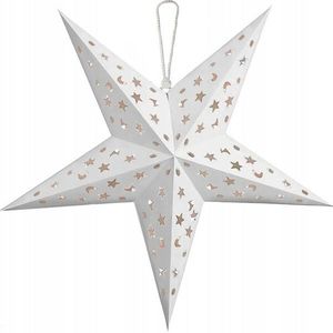 Svietiaca LED papierová hviezda LUMINA I 60 cm biela vyobraziť