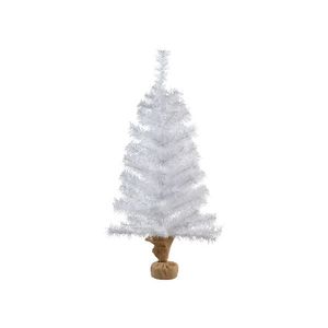 LIVARNO home Umelý vianočný stromček v jutovom vrecku (biela) vyobraziť
