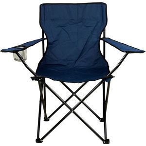 Divero 531 Skladacia stolička s držiakom nápojov - modrá vyobraziť