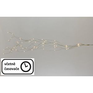 Nexos 57387 Vianočné dekoratívne osvetlenie - drôtiky - 64 LED teple biele vyobraziť