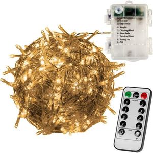 VOLTRONIC® 59576 Vianočné LED osvetlenie 10 m - teple biela 100 LED + ovládač BATÉRIE vyobraziť