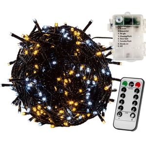 Vianočné 50 LED osvetlenie - 5 m, studeno biele, na batérie vyobraziť